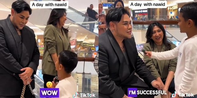 Trending! This is Ivan Gunawan's Moment Being Interviewed by a Young TikToker at the Mall, Willing to Squat to be at the Same Level