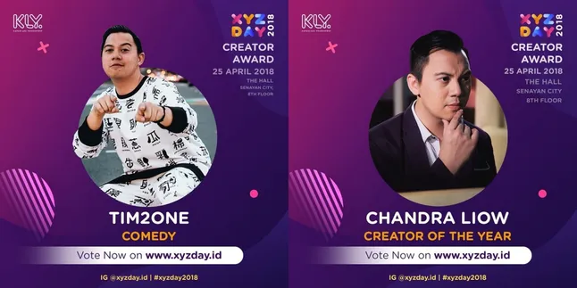 Tripple Kill! Chandra Liow Borong Tiga Penghargaan di XYZ Day 2018 Tripple Kill! Chandra Liow Borong Tiga Penghargaan di XYZ Day 2018