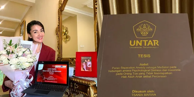 Tsania Marwa Raih Gelar Magister Psikologi, Dua Anaknya yang Kini Diasuh Atalarik Syach Jadi Inspirasi Judul Tesis