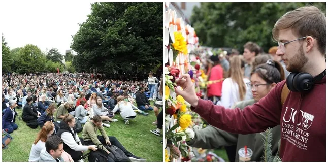 Tunjukkan Simpati, Ratusan Mahasiswa New Zealand Dengarkan Azan Bersama-Sama