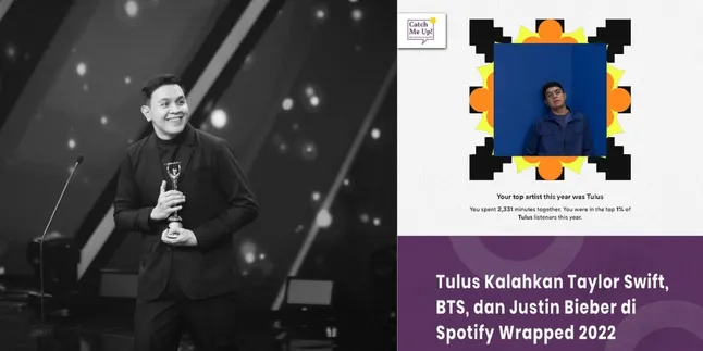Ungguli Penyanyi Internasional Dari BTS Hingga Taylor Swift, Lagu-Lagu Tulus Paling Banyak Didengarkan di Spotify Wrapped 2022