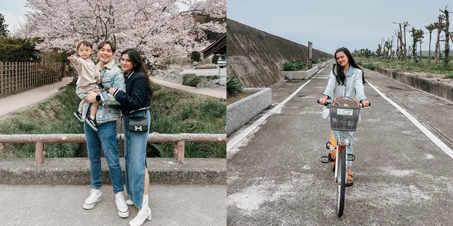 Vibes bak Lagi Syuting Drakor, Ini 7 Potret Audi Marissa Sepedaan Bareng Suami di Pantai Taiwan
