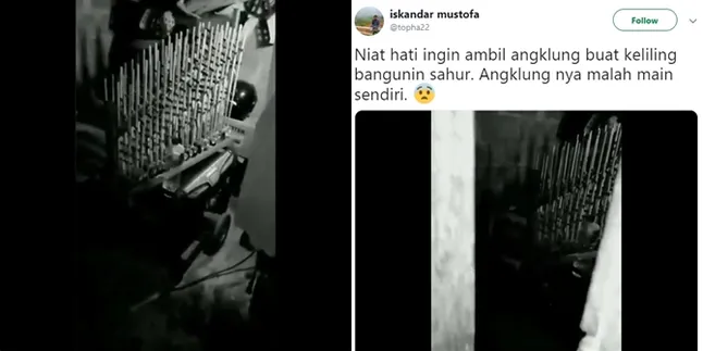Video Bikin Merinding, Angklung untuk Keliling Sahur Justru Bunyi Sendiri Video Bikin Merinding, Angklung untuk Keliling Sahur Justru Bunyi Sendiri