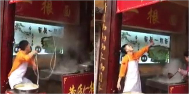 Video Tukang Mie di China Ini Jadi Viral, Tebak Kenapa?