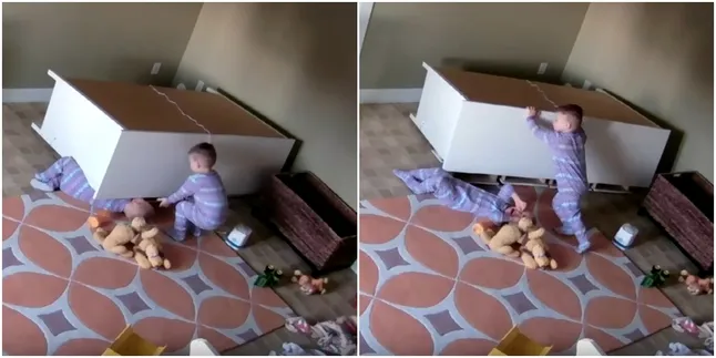 [UPDATE] Bocah 2 Tahun Ini Selamatkan Kembarannya Terjepit Lemari