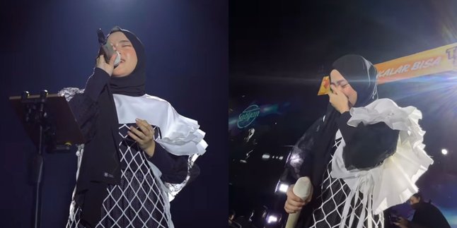 Viral! Touching Moment, Nissa Sabyan Cries While Singing a Song About Repentance on Stage