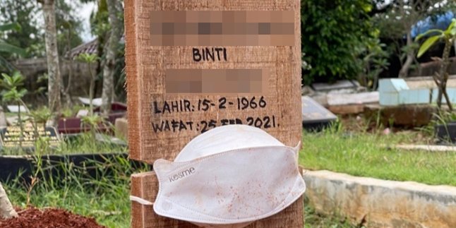 Viral! Grave Tombstone Wearing a Mask, Reminding That Covid-19 Still Threatens