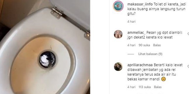 Viral Toilet di Kereta Tanpa Tadah dan Air Kotoran Dibuang ke Rel, Ada di Indonesia?
