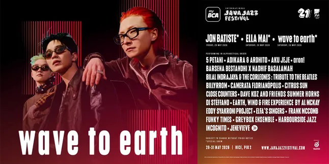 Wave To Earth Confirmed to Perform at Java Jazz 2026, Lineup of Indonesian Musicians Also a Special Surprise
