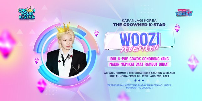 Woozi SEVENTEEN as THE CROWNED K-STAR KapanLagi Korea 'Charming Long-haired Male K-Pop Idol'