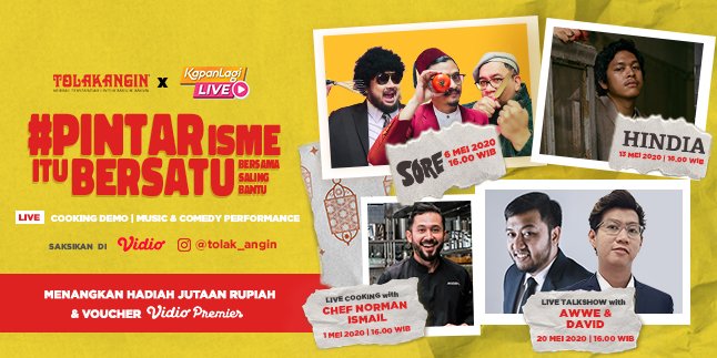 Let's Watch KapanLagi Live on May 1st, Chef Norman Ismail Shares #Pintarisme Cooking Tips