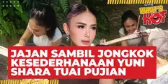 Yuni Shara Jajan Sambil Jongkok, Kesederhanaannya Yang Elegan Tuai Pujian Banyak Orang