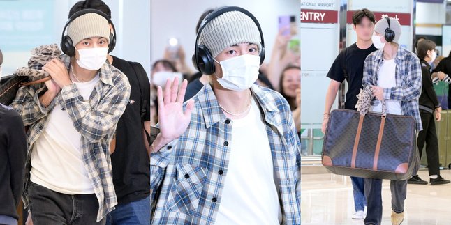 10 Photos of V BTS' Airport Fashion Returning from Japan, Attract Attention  with a Bag as
