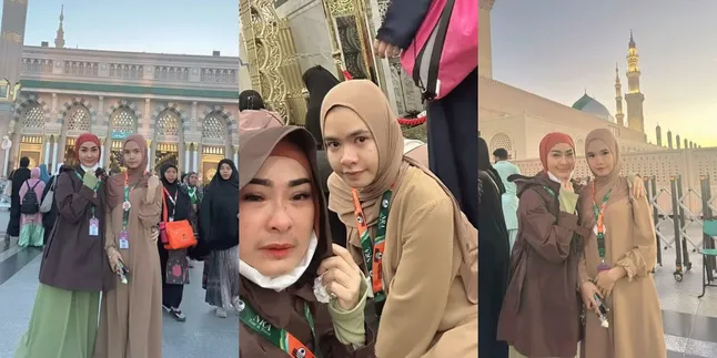 7 Portraits of Iis Dahlia & Salshadilla Juwita Together During Umrah ...