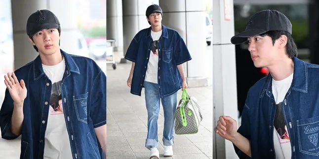 Berangkat ke Jepang, 7 Potret Jin BTS di Bandara - Sang Worldwide Handsome Melongo Aja Ganteng Banget