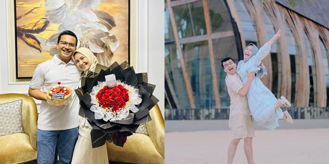 Gagal Dinner Romantis, Dine Mutiara Dapat Kejutan Bunga dari Sahrul di Hari Anniversary