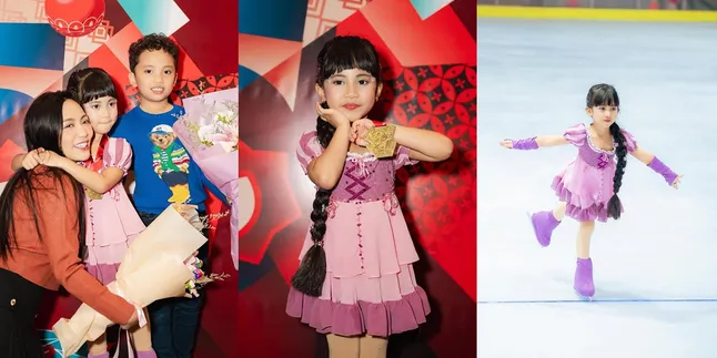 Potret Aksi Chava Anak Rachel Vennya Ikut Kompetisi Ice Skating Tingkat Asia