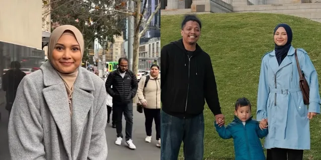 Potret Indah Permatasari Cantik Berhijab di Australia, Ditemani Arie Kriting dan Naka