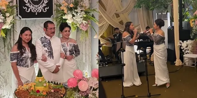 Potret Khirani Anak Mayangsari di Pesta Anniversary 25 Tahun Pernikahan Orang Tuanya, Kembaran Gaun dan Nyanyi Duet