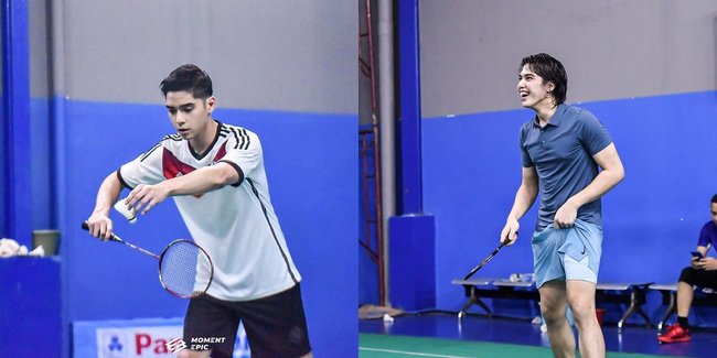 10 Potret Aksi Al Ghazali dan El Rumi Main Bulu Tangkis, Tetap Ganteng Meski Keringat Bercucuran