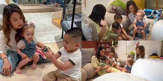 7 Momen Gemas Rayyanza dan Baby Lily Playdate Bareng Kamari, Penuh Keseruan Main di Rumah Andara