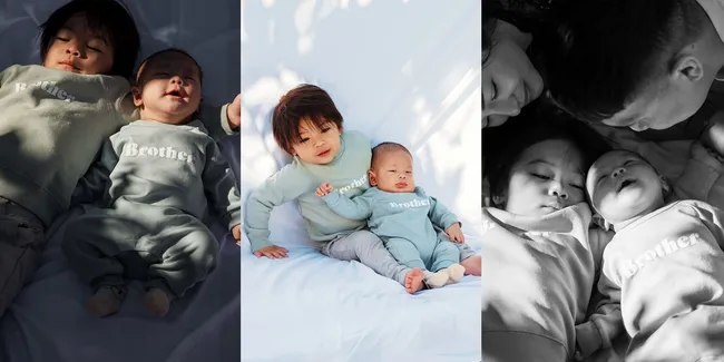 7 Pemotretan Izza dan Nael Anak Nita Willy, Kompak Pakai Baju Bertuliskan 'Brother'