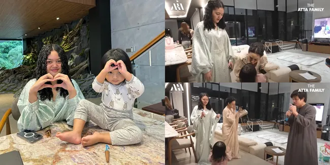 7 Potret Amora Lemos yang Makin Cantik Saingi Sang Mama, Elegan Pakai Kaftan Saat Bukber di Rumah Aurel Hermansyah