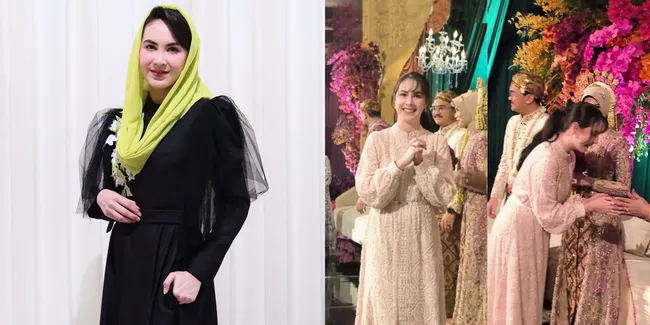 7 Potret Arumi Bachsin Hadir di Resepsi Pernikahan Anak Cak Lontong, Tampil Simpel tapi Elegan