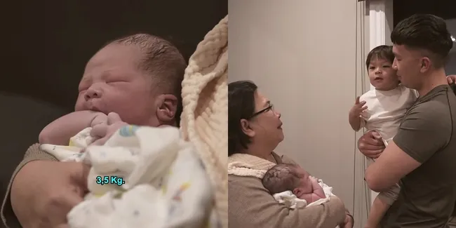 7 Potret Baby Issa saat Pertama Bertemu Sang Adik 'Dudung', Penuh Kebahagiaan dan Cinta