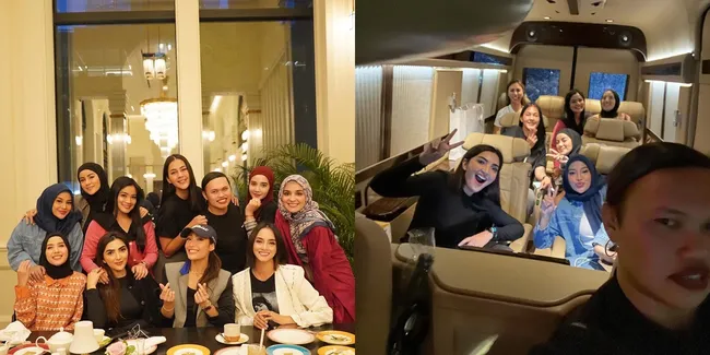 7 Potret Geng Cendol Kumpul Bareng, Seru Naik Bus Milik Ashanty bak Darmawisata