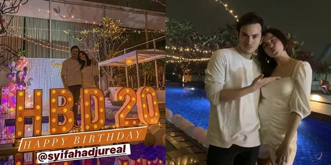 7 Potret Rizky Nazar di Perayaan Ultah Syifa Hadju, Beri Suprise Romantis - Dapat Suapan Kue