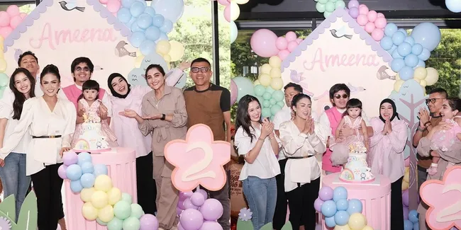7 Potret Sarah Menzel di Ultah Ameena, Sudah Dianggap Bagian Keluarga Hermansyah - Dekat dengan Kris Dayanti Juga