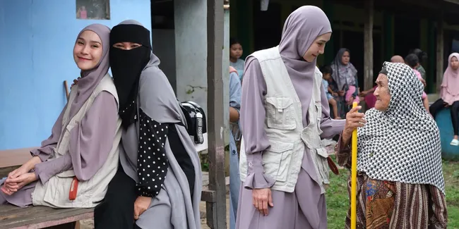 7 Potret Zaskia Adya Mecca Berbagi Ayam Hidup untuk Warga, Begini Momen Penuh Kebahagiaannya