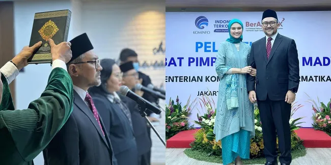 7 Potret Zee Zee Shahab Dampingi Prabu Revolusi yang Dilantik Jadi Dirjen IKP Kemenkominfo, Banjir Ucapan Selamat