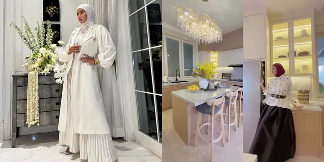 8 Potret Dapur Baru Olla Ramlan yang Elegan dan Cozy, Dilengkapi Chandelier yang Indah