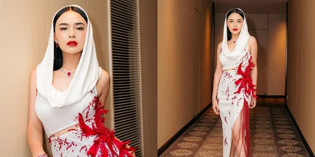 9 Gaya Amanda Manopo yang Stunning dengan Hooded Dress Belahan Tinggi, Cantiknya Unreal!