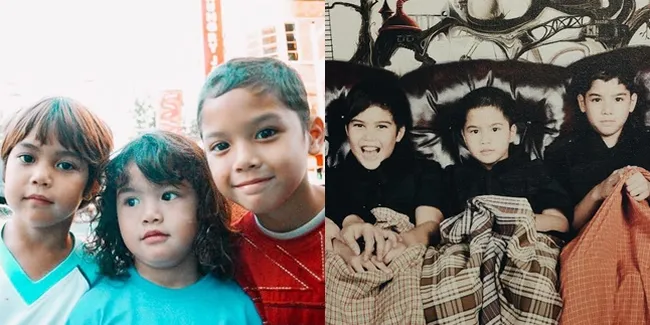 9 Potret Nostalgia Masa Kecil Al, El dan Dul, Imut Menggemaskan - Kompak Sejak Kecil
