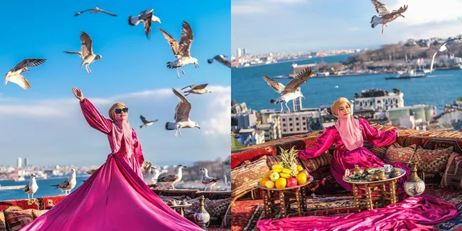 Bak di Negeri Dongeng, Ini 7 Potret Liburan Eddies Adelia ke Turki - Pakai Gaun Panjang 10 Meter dan Burung Beterbangan di Atasnya