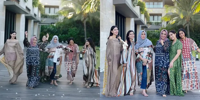 Bak Seumuran, Ini 7 Potret Rieta Amilia dan Amy Qanita Bareng Anak-anak Perempuannya