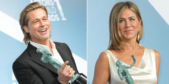 Brad Pitt & Jennifer Aniston Pegangan Tangan di SAG Awards 2020, Netizen Baper Ingat Masa Lalu