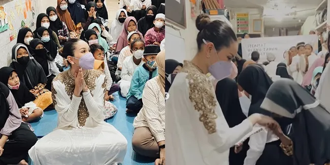 Calon Menantu Idaman Maia Estianty, Alyssa Daguise Berbagi ke Panti Asuhan - Bikin Adem Pakai Kaftan