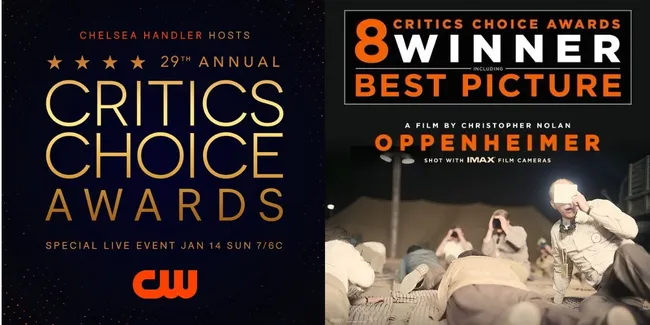 Daftar Pemenang Critics Choice Award 2024, 'OPPENHEIMER' Borong 8 Piala Sekaligus!