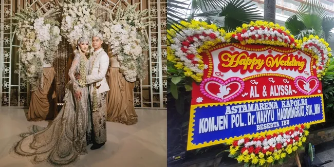 Deretan Karangan Bunga Hiasi Venue Akad Nikah Al Ghazali dan Alyssa Daguise