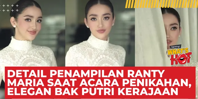 Detail Penampilan Ranty Maria di Momen Pernikahan, Elegan Dengan Ball Gown Halter Neck Putih