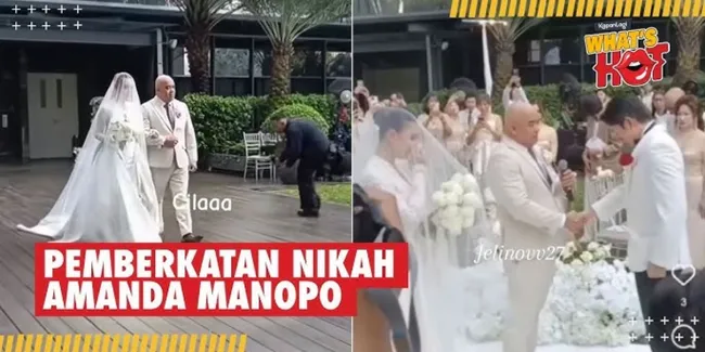 Didampingi Sang Ayah, Amanda Manopo Melangsungkan Pemberkatan Nikah Penuh Haru