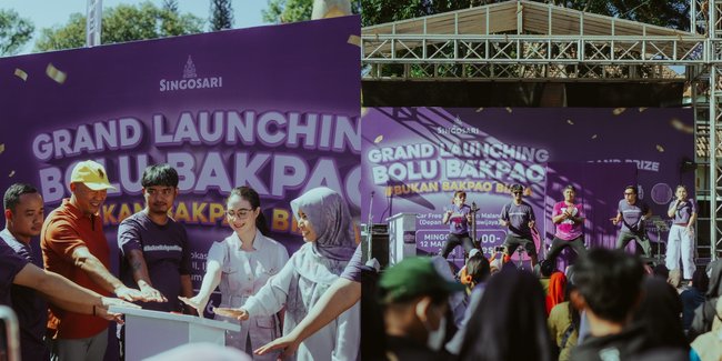 Dodit Mulyanto dan Arumi Bachsin Bikin Heboh Warga Malang Saat Hadiri Grand Launching Bolu Bakpao by Bolu Malang Singosari