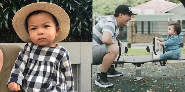 FOTO: Bikin Gemas! Ekspresi Lucu Baby Nastusha Main Bersama Glenn