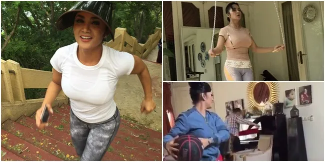 FOTO: Bukan Hanya Sedot Lemak, Krisdayanti Juga Rajin Olahraga!