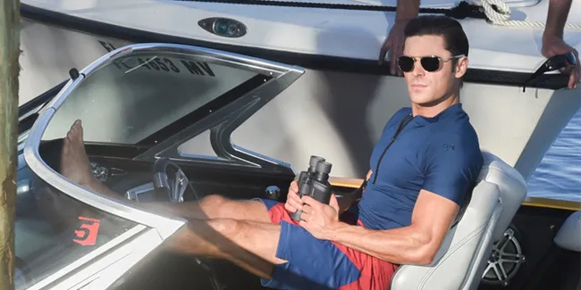 FOTO: Zac Efron Sukses Kalahkan The Rock di Set Film 'BAYWATCH'