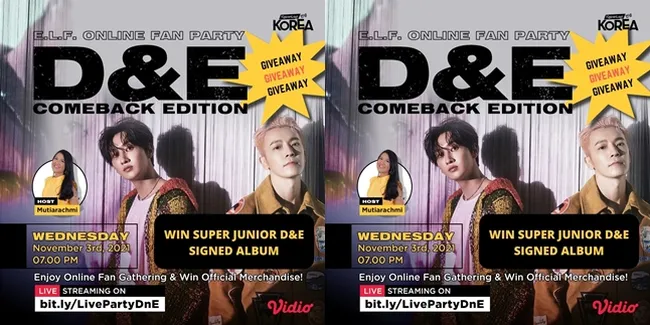 GIVEAWAY Album Bertanda Tangan Buat Kamu yang Gabung di E.L.F. ONLINE FAN PARTY D&E Comeback Edition!